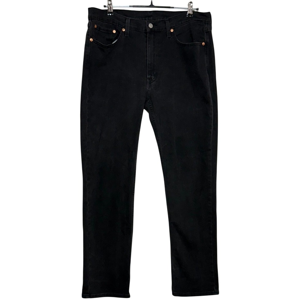 Levis 514 Jeans Mens 36X32 Black Denim Straight Fit Stretch Workwear Casual